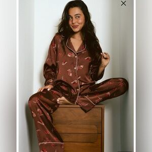 NWT Midnight Bakery Silk Southern Pajama Set